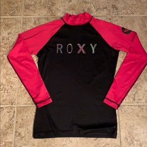Roxy Rashguard black and pink